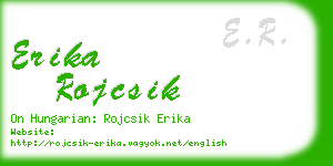 erika rojcsik business card